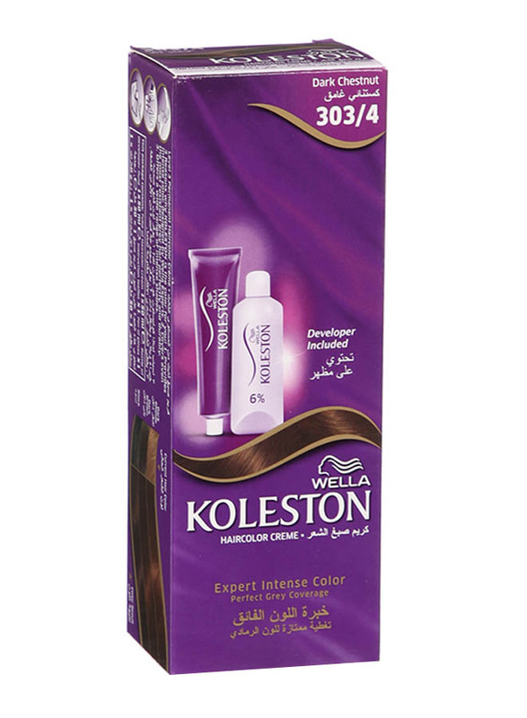 Wella Koleston Hair Colour Cream, 303/4 Dark Chestnut