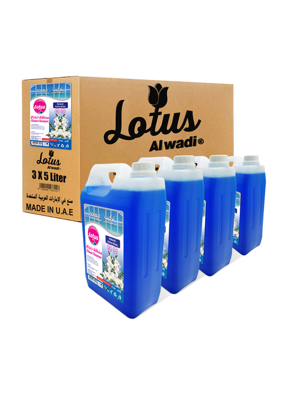 Lotus Al Wadi Glass Cleaner, 3 x 5L