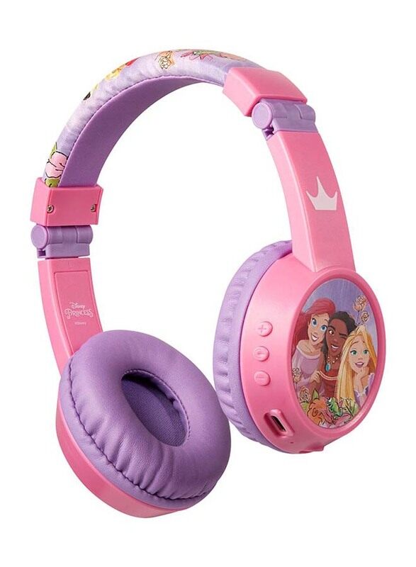 

SMD Padded Princess Wireless Bluetooth Over-Ear Noice Cancelling Headphones, Pink