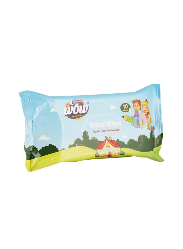 

Wow 10 Sheets School Antibacterial Wipes for Baby