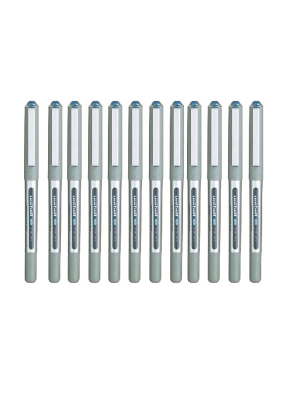 Uniball 12-Piece Eye Rollerball Pen Set, 0.7mm, Green