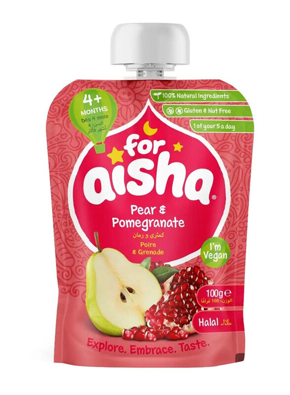 

For Aisha Fruit Pouch Pear & Pomegranate, 100g