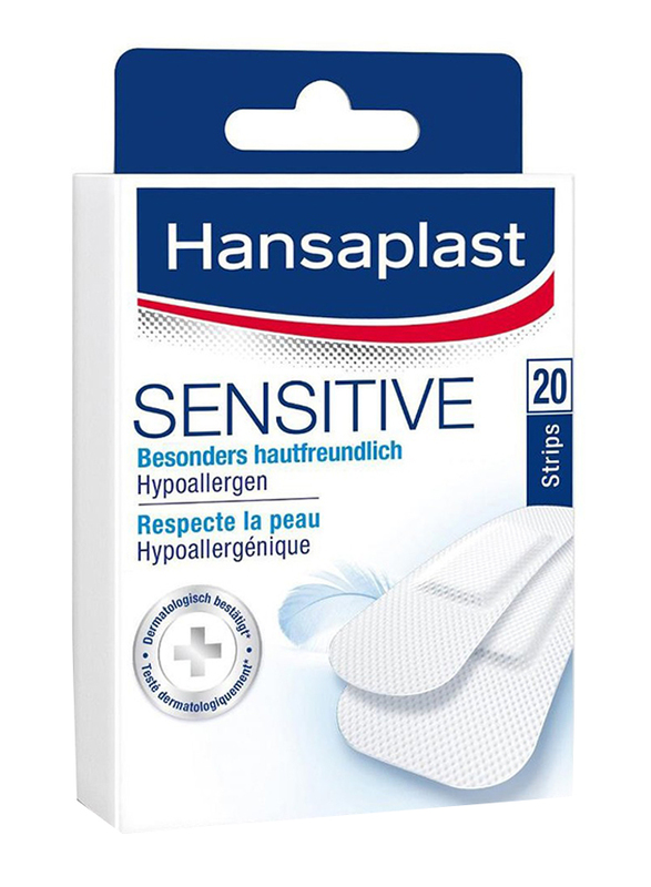 Hansaplast Sensitive Strips Plasters, 20 Strips