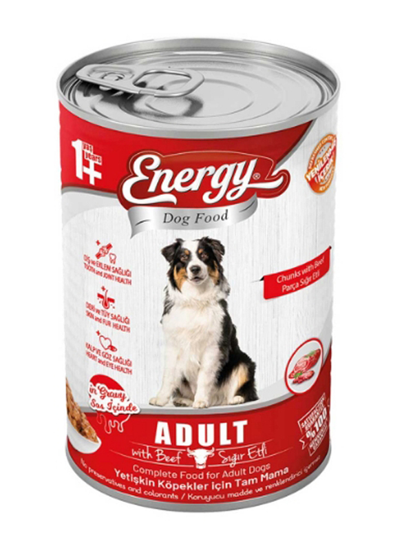 

Energy Adult Wet Dog Food With Beef, 400g