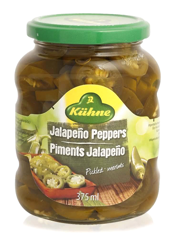 Kuhne Jalapeno Pickled Peppers, 375ml