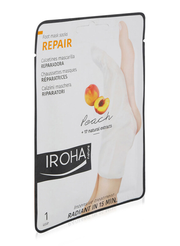 

Iroha Intensive Treatment Foot Socks Peach Repair Face Mask, 1 Pieces