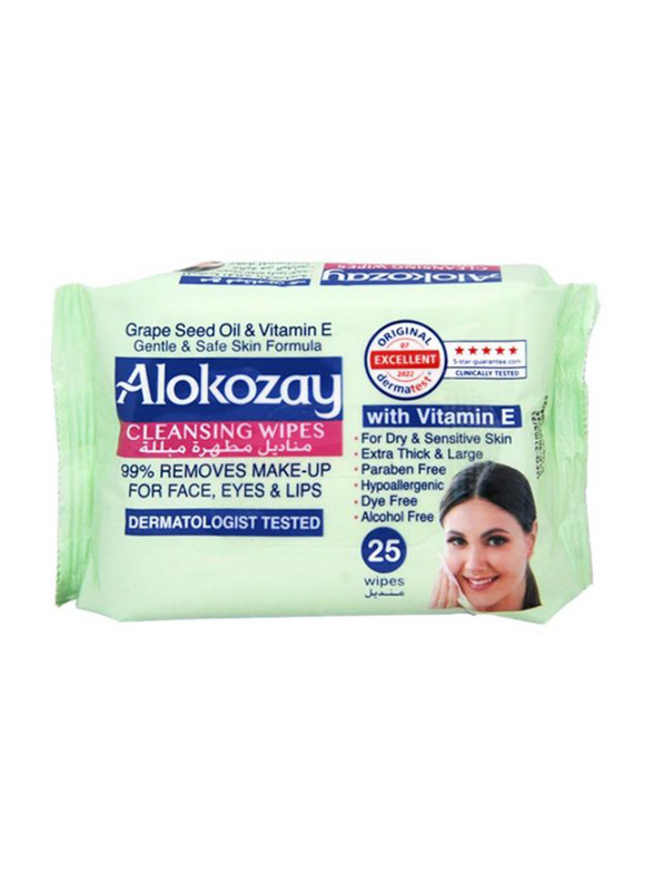 Alokozay Cleansing Wipe Makeup Remover, 25 Sheet