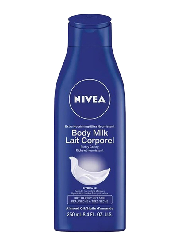 Nivea Extra Nourishing Body Milk Lotion for Dry To Very Dry Skin, 250ml