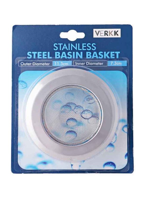 Verkk 11.3cm Basin Basket Stainless Steel Polished, Silver