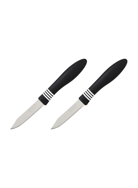 

Tramontina 2-Piece 3-inch Cor & Cor Pairing Knives Set, Black/Silver