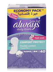 Always Daily Liners Comfort Protect Normal Pads - 40 Pieces