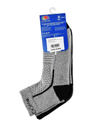 Fruit Of The Loom Half Cushion Quarter Socks for Men, Multicolour, 39/42, 3 Pairs