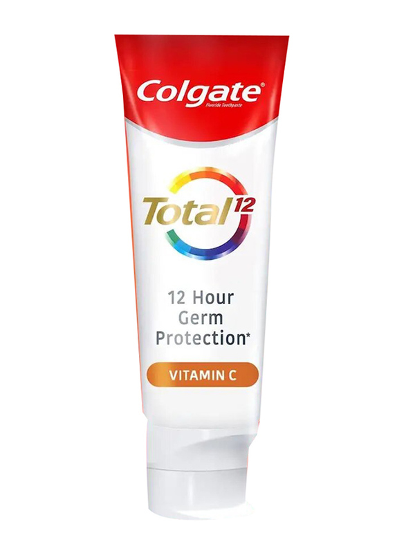 Colgate Total Vitamin C Antibacterial Multi Benefit Toothpaste 12 Hour Germ Protection Mint, 75ml