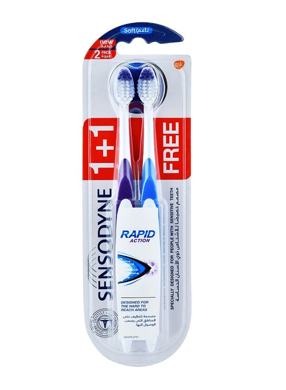 Sensodyne Rapid Action Toothbrush for Sensitive Teeth - Soft - 2 Pieces