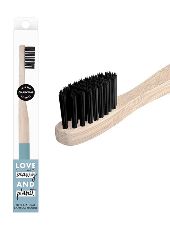 

Love Beauty & Planet Medium Charcoal Infused Bristles Toothbrush, 1-Piece