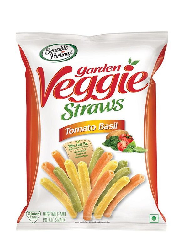 Sensible Portions Veggie Straws Tomato Basil Chips, 120g