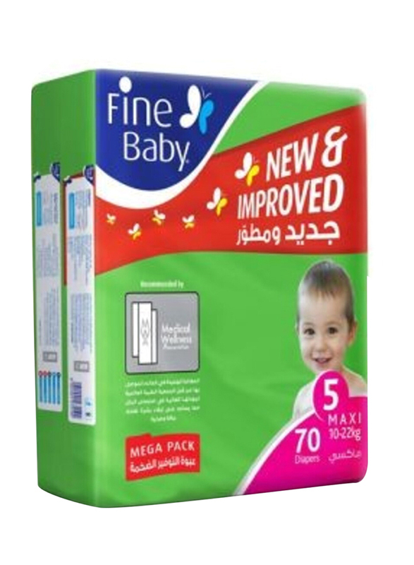 Fine Baby Super Dry Diaper, Size 5, 10-22 Kg, 70 Count