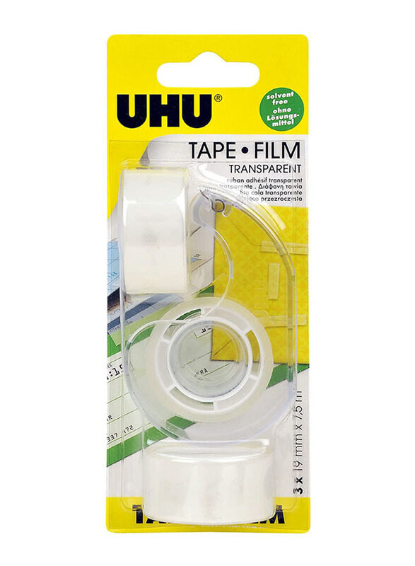 

Uhu Transparent Film Tape, 3 Pieces