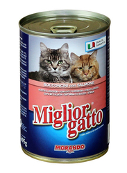 Miglior Gatto Salmon Chunks Wet Cat Food, 405 grams