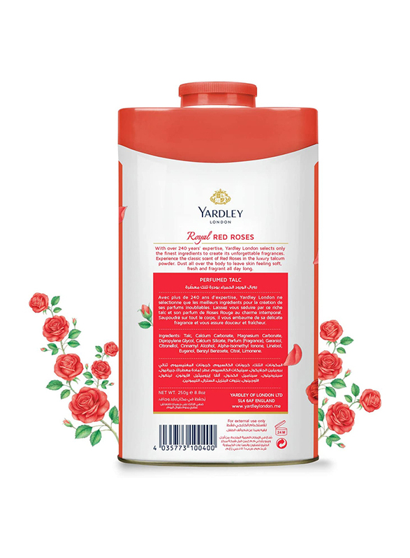 Yardley London Perfumed Talc Body Powder, 250gm, White