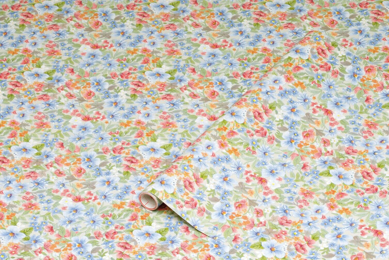 D-C-Fix Flowers Printed Design Self Adhesive Sticky, 2m x 45cm, Multicolour