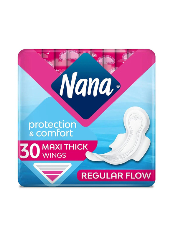 Nana Maxi Normal Wings Sanitary Pads - 30 Pieces