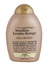 Ogx Unisex Ever Straight Brazilian Keratin Therapy Normal Hair Shampoo, 385ml