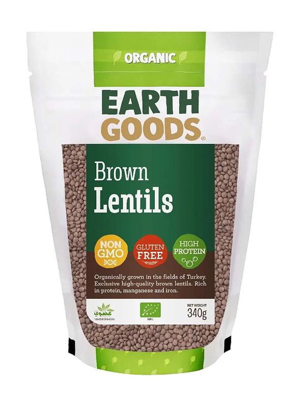 Earth Goods Organic Brown Lentils, 340g
