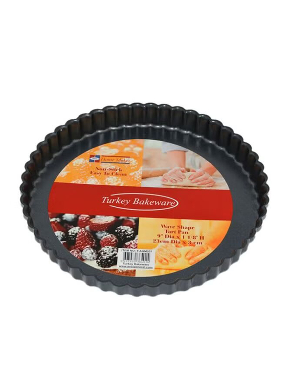 

Home Maker 23cm Flan Tin with Flat Base, T-AHM207, Black