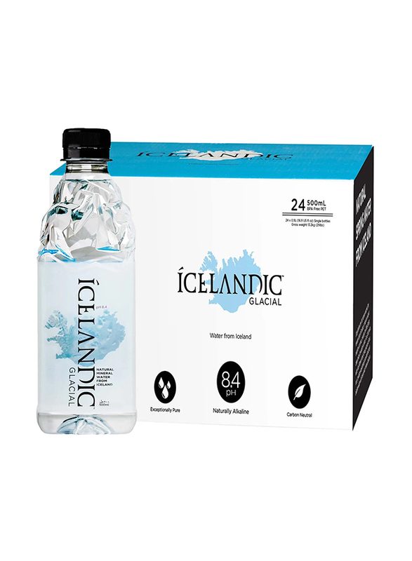 Icelandic Glacial Natural Mineral Water Pet - 24 x 500ml