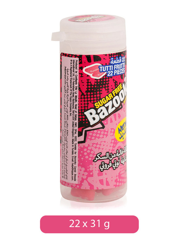 Bazooka Tutti Frutti Flavor Bubble Gum, 22 Pieces, 31g