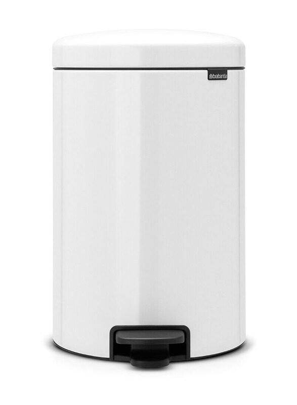

Brabantia 20L Newicon Pedal Bin, 46.7 x 29 x 38 cm, White