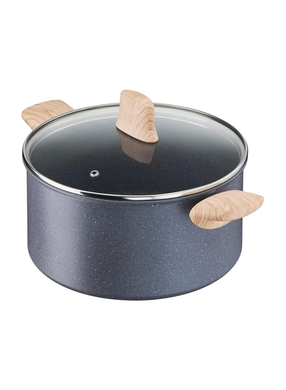 Tefal 24cm Natural Force Stewpot with Lid, Black