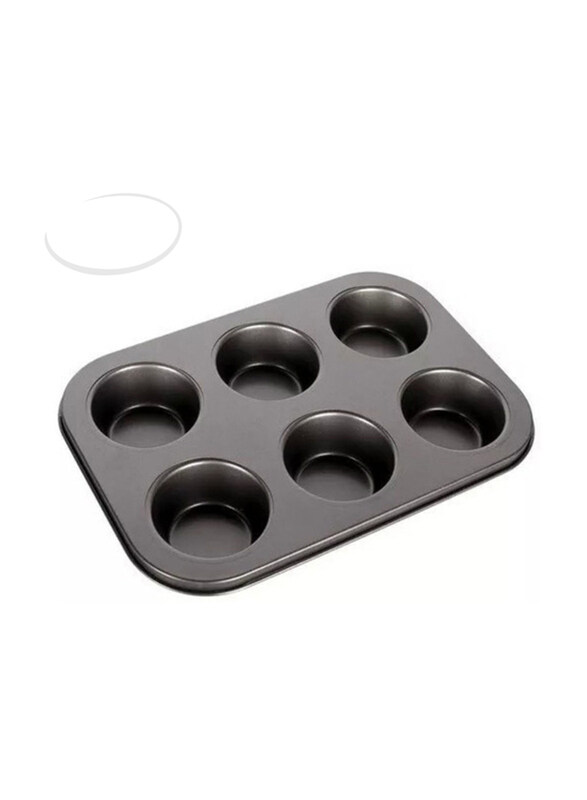 

Generic Antiadherente 6-Cup Molde Muffin Cupcakes, Black