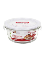 Lock & Lock Boroseal Heat Resistant Round Glass Food Container, 380ml, Clear