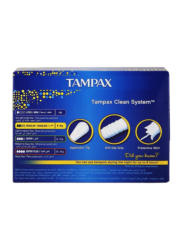 Tampax Discreet Compak Applicator Tampons, Regular, 12 Count