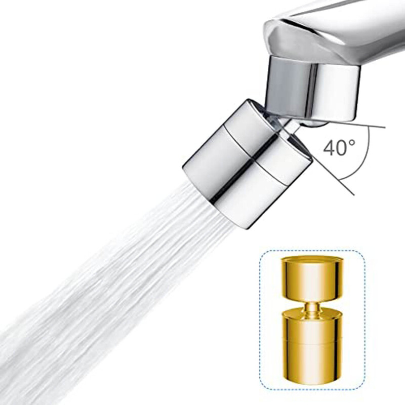 Verkk 1 Jet Sprayer 360 Degree Rotating Water Saving Kitchen Sink Faucet Aerator, Silver