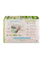 PureBorn Organic Bamboo Diapers - 5.5-8 Kg, Size 3 - 28 Counts