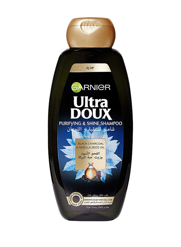 Garnier Ultra Doux Black Charcoal & Nigella Seed Oil Purifying & Shine Shampoo, 400ml