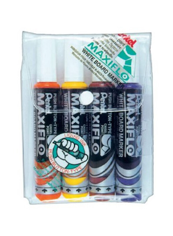 

Pentel Maxiflow Chise Tip Permanent Marker, 4 Pieces