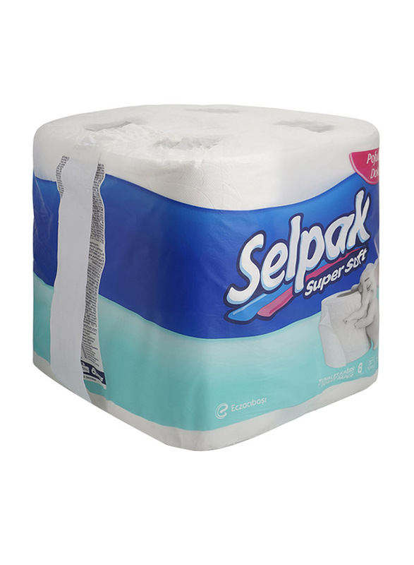 Selpak Super Soft 3 Ply Bathroom Tissue Rolls, 8 Set