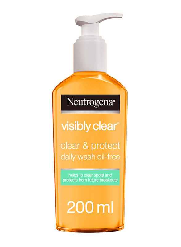 Neutrogena Visibly Clear Facial Wash, Clear & Protect & Oil-free, 200ml