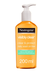 Neutrogena Visibly Clear Facial Wash, Clear & Protect & Oil-free, 200ml