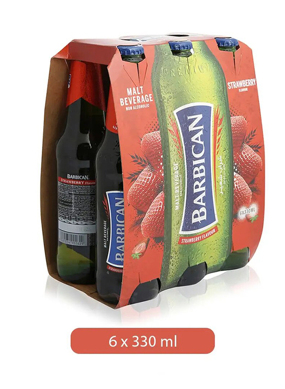 Barbican Strawberry Flavor Non Alcoholic Malt Beverage - 6 x 330ml