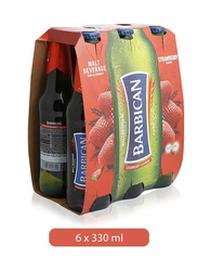 Barbican Strawberry Flavor Non Alcoholic Malt Beverage - 6 x 330ml