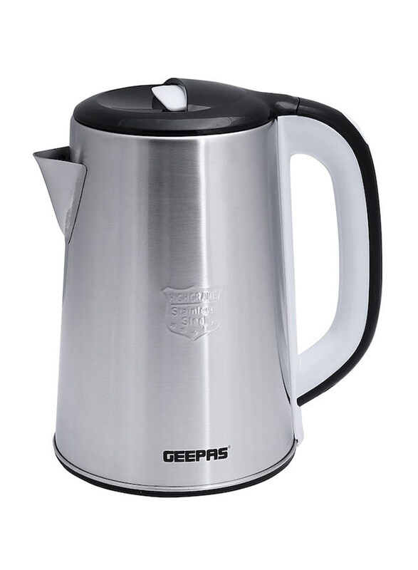 

Geepas Stainless Steel Electric Kettle, 2.5L, GK38028, Silver