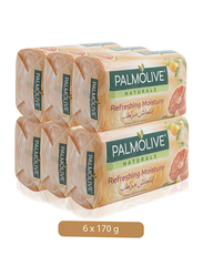 Palmolive Naturals Refreshing Moisture with Citrus & Cream Soap Bar, 170g, 6 Pieces