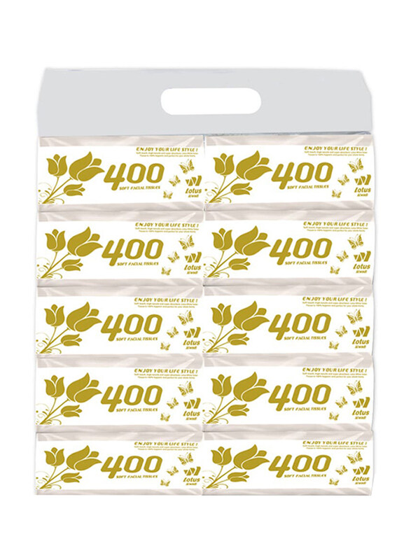 

Lotus Al Wadi Soft Facial Tissue, 10 x 400 Sheets