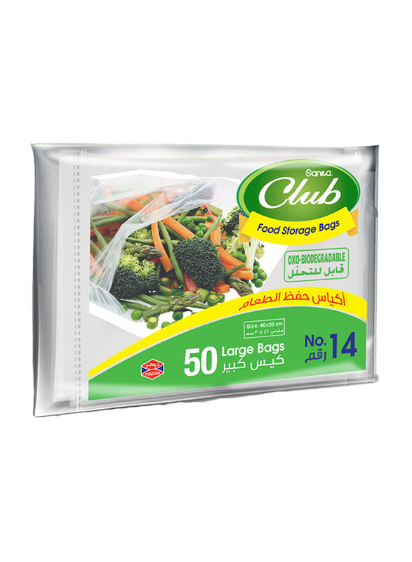 

Sanita Club Food Storage Bags Biodegradable No.14, 50 Bags
