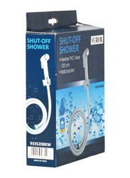 Verkk 120cm Shut-off Shower Set 1 Function Flexible Pvc Hose, White